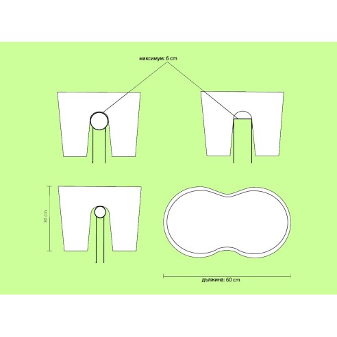 Саксия Балконе дуо за парапет