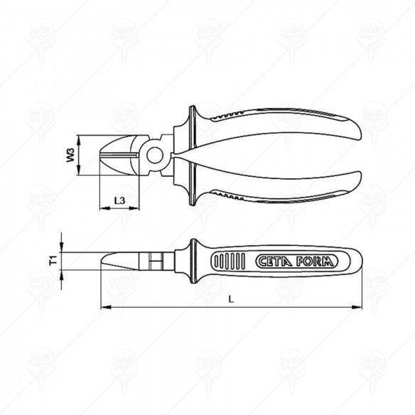 Клещи резачки 160мм 6" Е06-43 CETA-FORM - 2