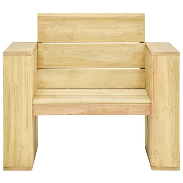 Градински стол, 89x76x76 см, импрегнирано борово дърво - 2