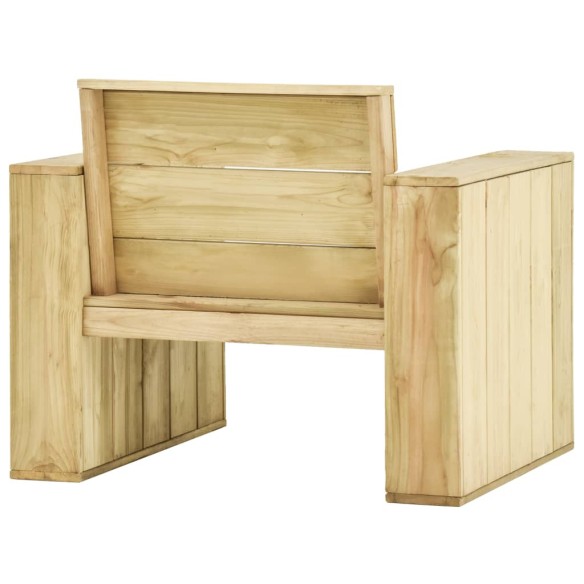 Градински стол, 89x76x76 см, импрегнирано борово дърво - 4