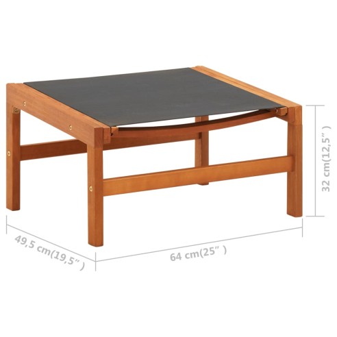 Градински стол - табуретка с подложка за крака - 11