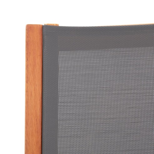 Градински стол с подложка за крака сив 64 x 92 x 83 см - 7