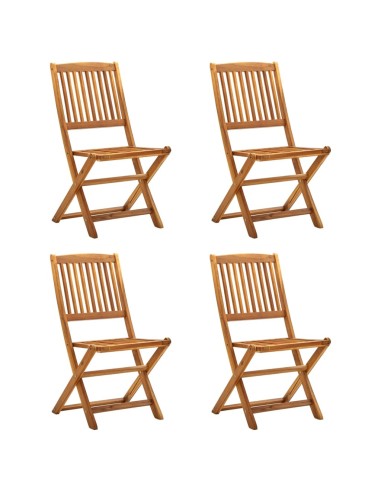 Сгъваеми градински столове, 4 бр., 48,5 x 57 x 91 см кафеви - 1
