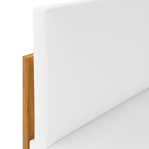 Градински среден диван с възглавници, акация масив - 8