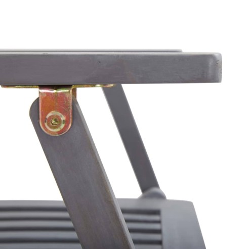 Сгъваеми градински столове, 2 бр., 54 x 57 x 91 сив - 10