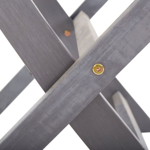 Сгъваеми градински столове, 2 бр., 54 x 57 x 91 сив - 11