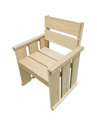 Градински стол, импрегнирана борова дървесина - 1