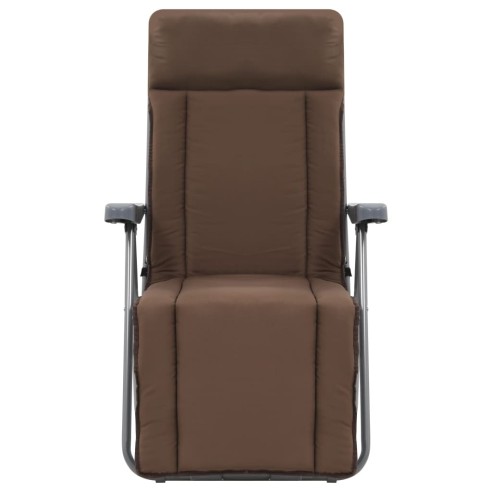 Сгъваеми градински столове с възглавници, 2 бр., кафяви - 2