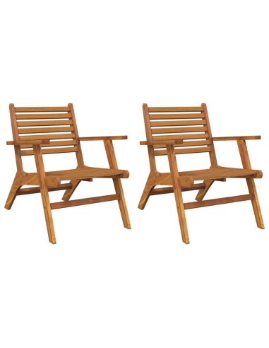 Градински столове, 2 бр., акациево дърво - 1