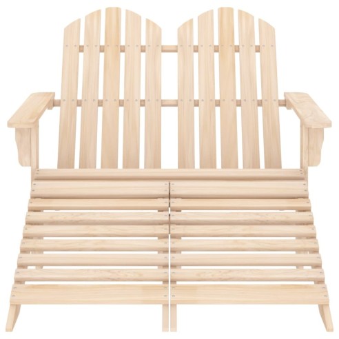 2-местен градински стол/табуретка "Адирондак", чам - 2