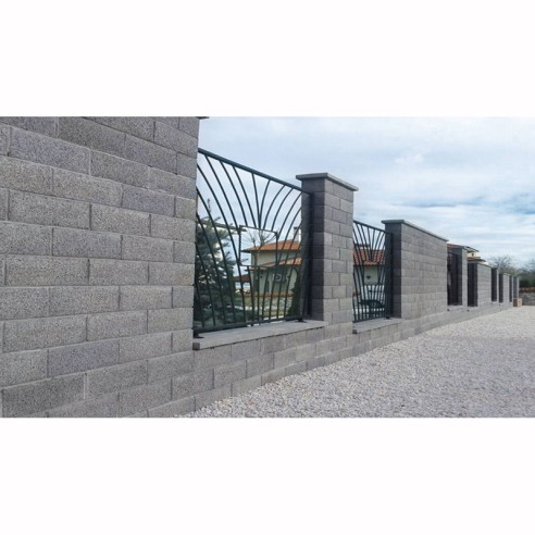 Блокче за зидане половинка Rivago 20/20/16 см сиво SEMMELROCK - 3