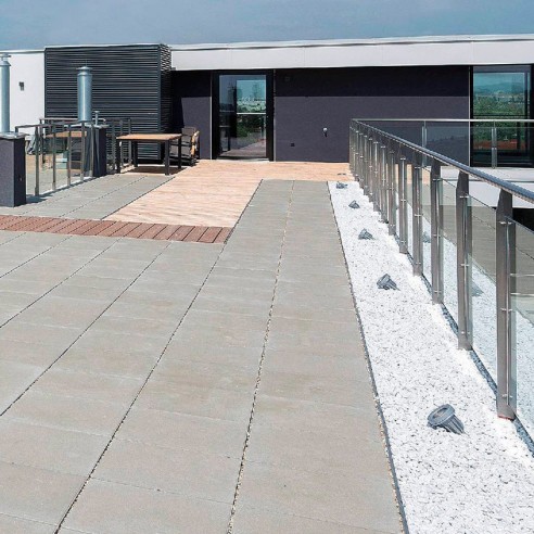 Тротоарна гладка плоча 40/40/5 см сива SEMMELROCK - 2