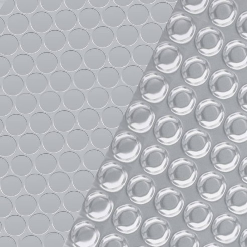 Покривало за басейн, сребристо, 732x366 см, PE - 2