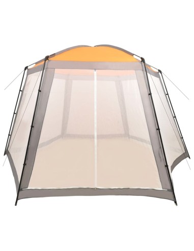 Палатка за басейн, текстил, 500x433x250 см, сива - 1