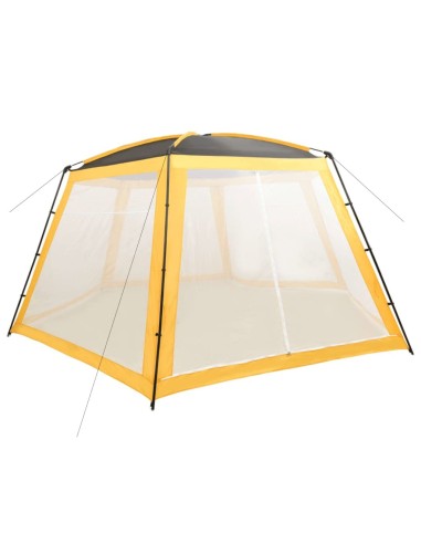 Палатка за басейн, текстил, 660x580x250 см, жълта - 1