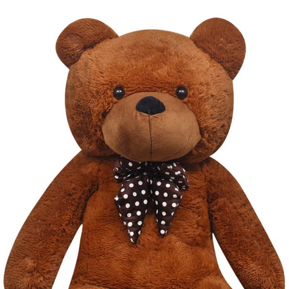 Плюшена играчка мече, XXL, кафява, 135 см