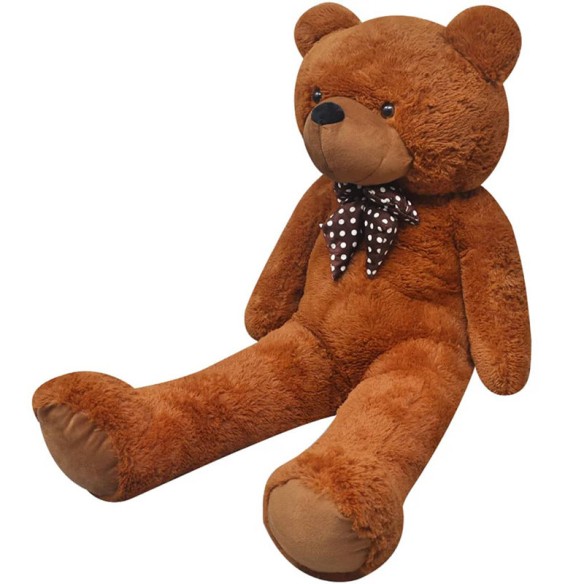 Плюшена играчка мече, XXL, кафява, 135 см