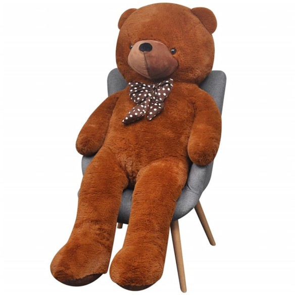 Плюшена играчка мече, XXL, кафява, 135 см
