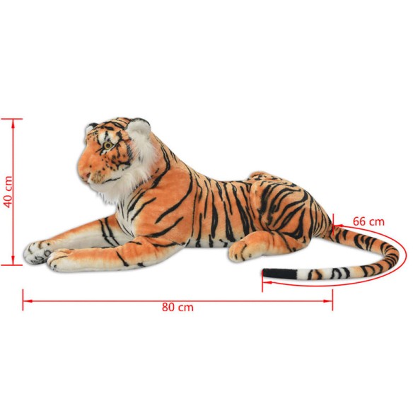 Плюшена играчка тигър, кафява, XXL - 5
