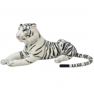 Плюшена играчка тигър, бяла, XXL - 1 2