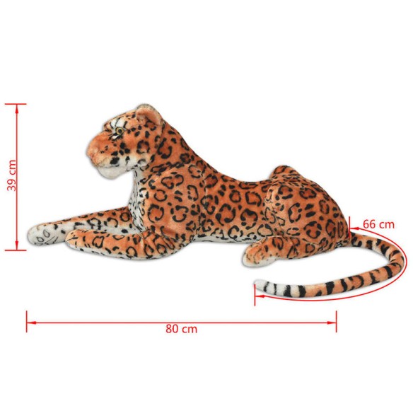 Плюшена играчка леопард, кафява, XXL - 5