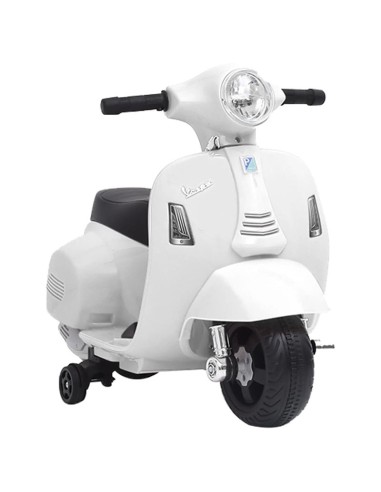 Детски електрически мотоциклет 84,5x35,5x95 см Vespa, бял - 1