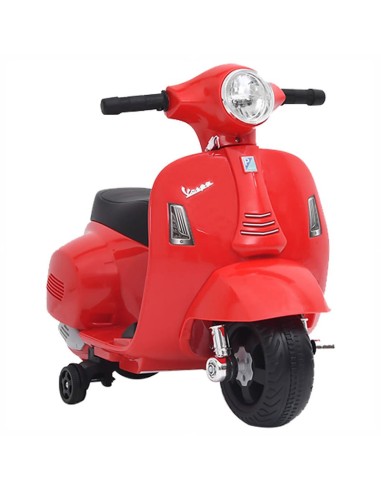 Детски електрически мотоциклет 84,5x35,5x95 см Vespa, червен - 1