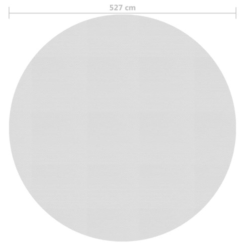 Плаващо соларно покривало за басейн PE 527 см сиво - 3