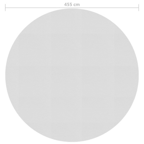 Плаващо соларно покривало за басейн PE 455 см сиво - 3