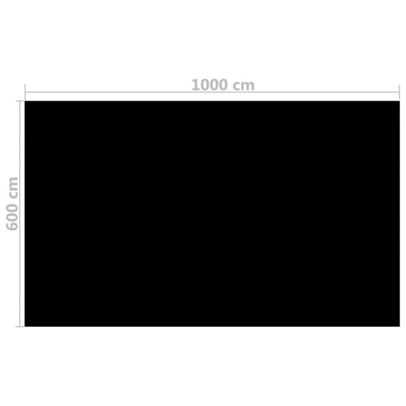 Правоъгълно покривало за басейн, 1000x600 см, PE, черно - 3