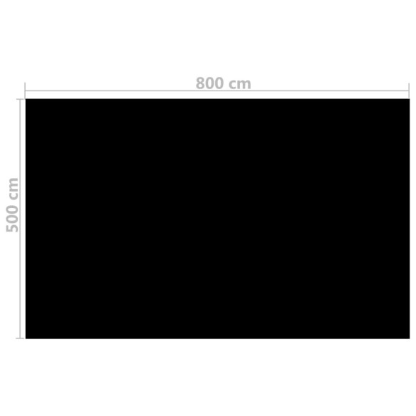 Правоъгълно покривало за басейн, 800x500 см, PE, черно - 3