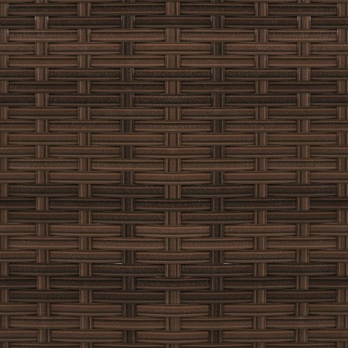 Градински комплект, 2 части, кафяв полиратан - 10