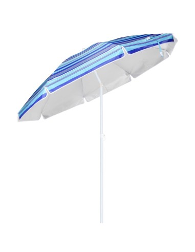 HI Плажен чадър, 200 см, сини ивици - 1