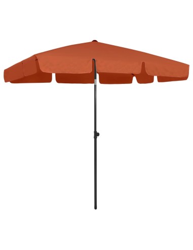 Плажен чадър, теракота, 200x125 см - 1