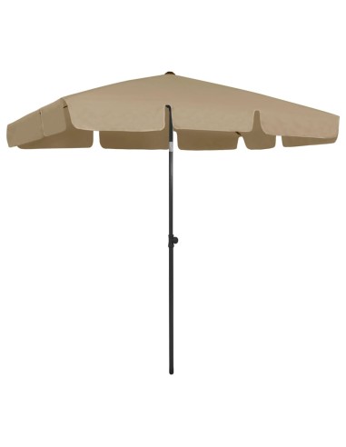 Плажен чадър, таупе, 200x125 см - 1
