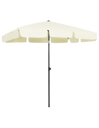 Плажен чадър, пясъчножълт, 200x125 см - 1