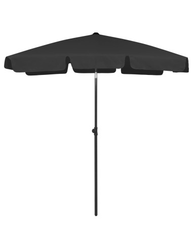 Плажен чадър, черен, 180x120 см - 1