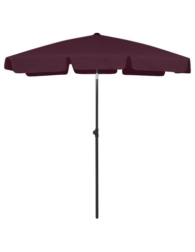 Плажен чадър, бордо червено, 180x120 см - 1