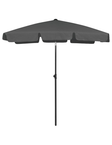 Плажен чадър, антрацит, 180x120 см - 1