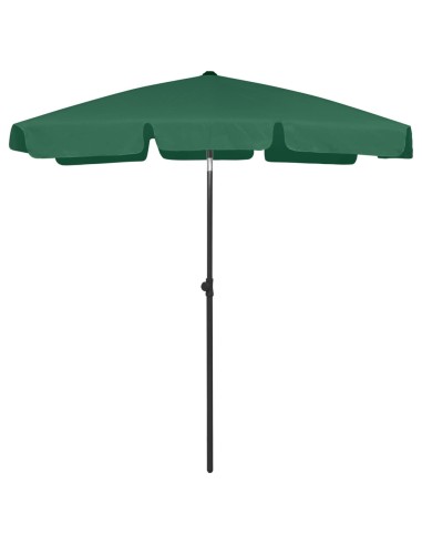 Плажен чадър, зелен, 180x120 см - 1