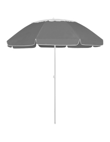 Плажен чадър, антрацит, 300 см полиестер - 1