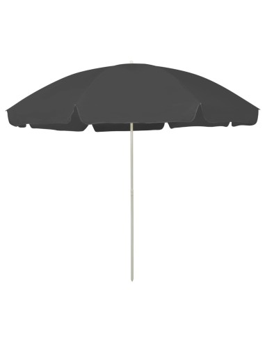 Плажен чадър, антрацит, 300 см UV защита - 1