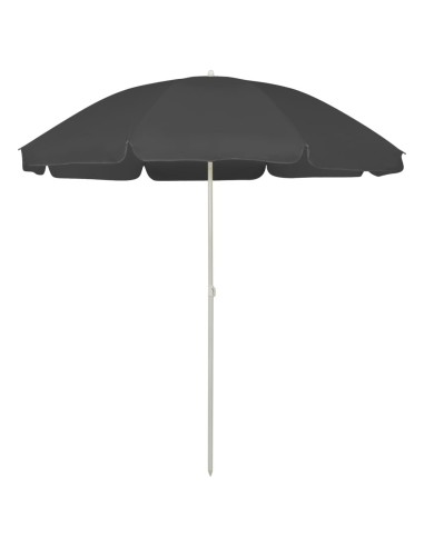 Плажен чадър, антрацит, 240 см - UV устойчивост - 1