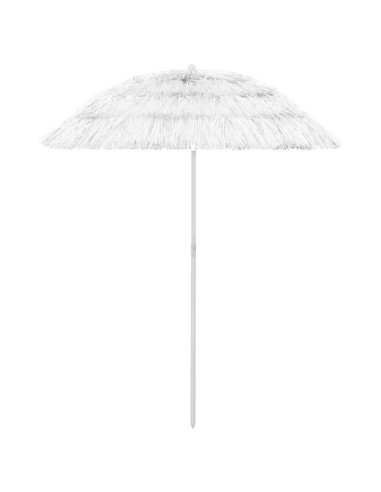 Плажен чадър, бял, 180 см - 1