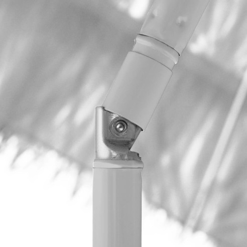 Плажен чадър, бял, 180 см - 6