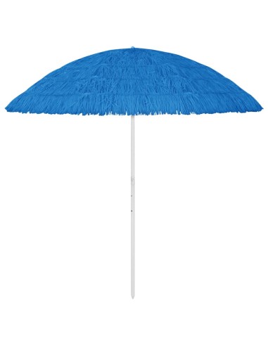 Плажен чадър, син, 300 см хавайски стил - 1