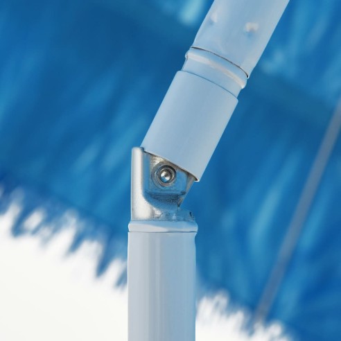 Плажен чадър, син, 300 см хавайски стил - 7