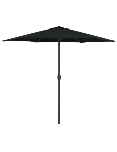 Градински чадър с алуминиев прът, 270x246 см, черен - 1