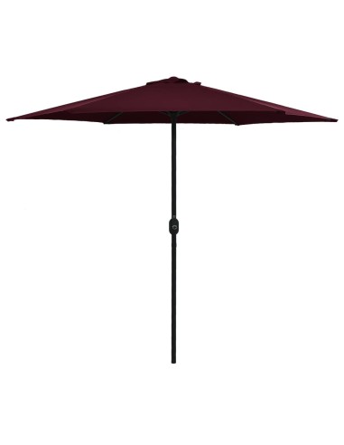 Градински чадър с алуминиев прът, 270x246 см, бордо червен - 1