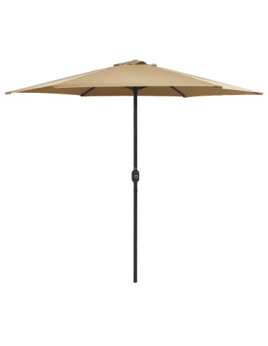 Градински чадър с алуминиев прът, 270x246 см, таупе - 1
